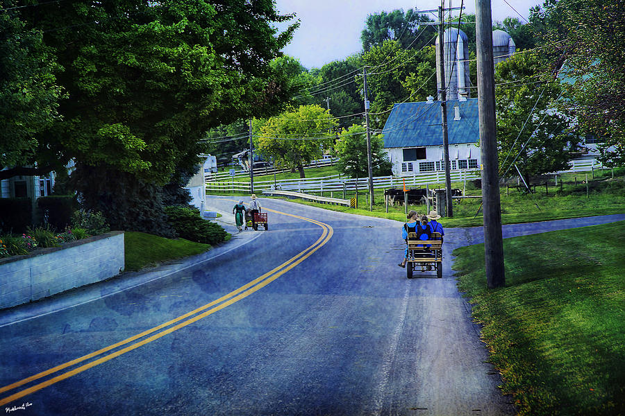 On A Country Road - Lancaster, Pennsylvania Photograph by Madeline Ellis