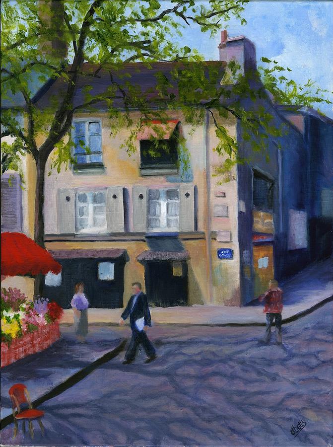 Paris Painting - On A Paris Street by Deborah Butts