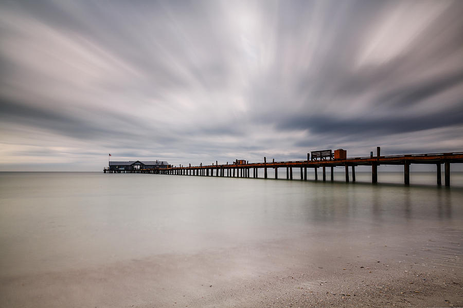 Pier Photograph - On a Stormy Day by Claudia Domenig