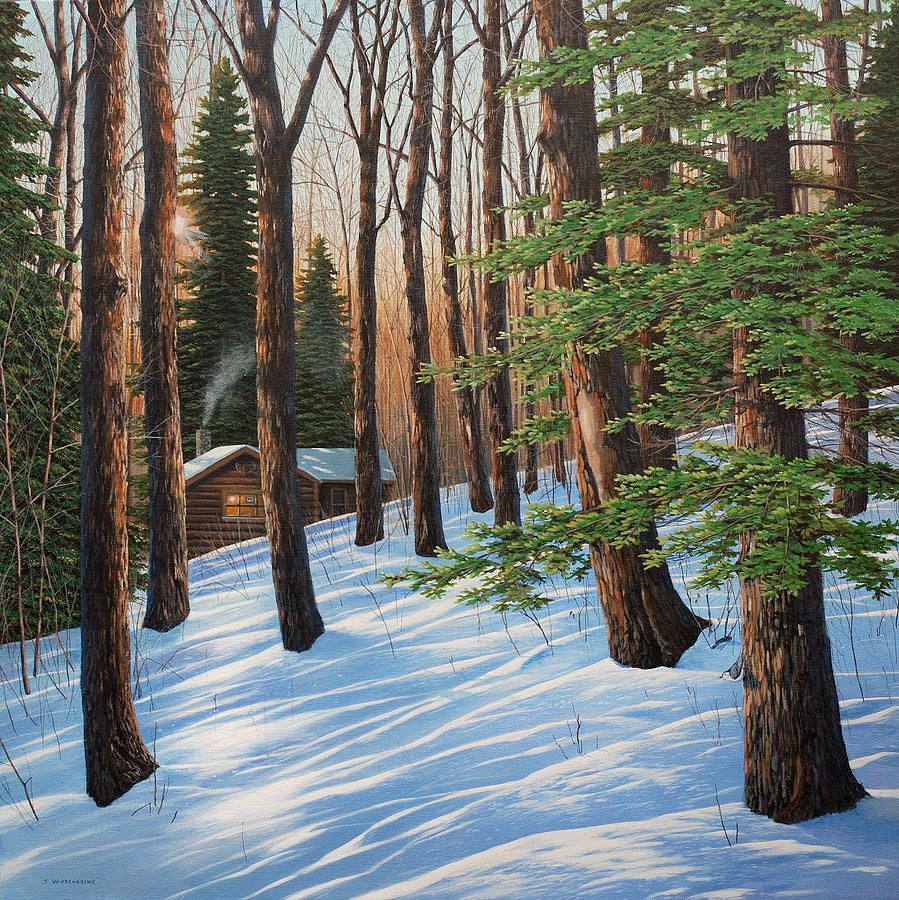 On a Winters Morn Painting by Jake Vandenbrink