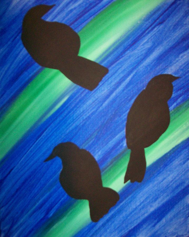 Bird Painting - On a Wire by Kate McTavish
