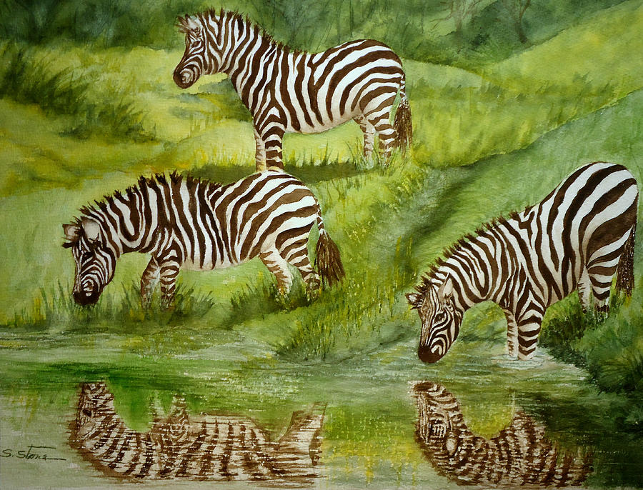 Animals Painting - On Alert by Sandra Stone