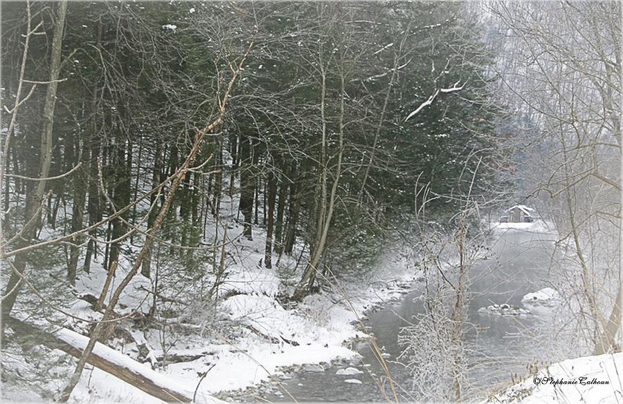 Winter Photograph - On Antes Creek by Stephanie Calhoun