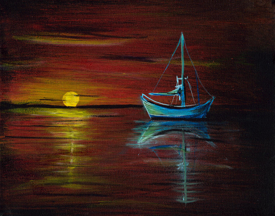 On Calm Water Painting By Gretchen Smith