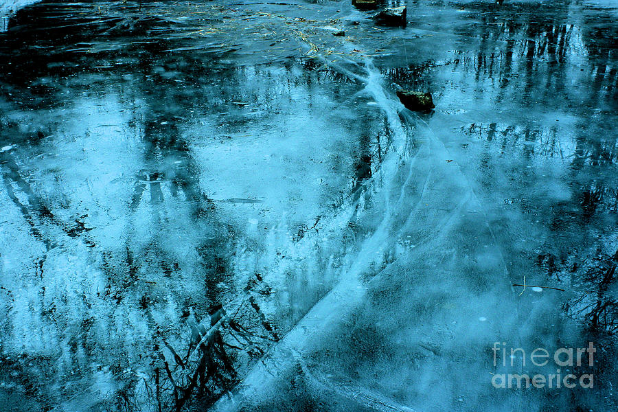On Frozen Pond Photograph by Stan Reckard