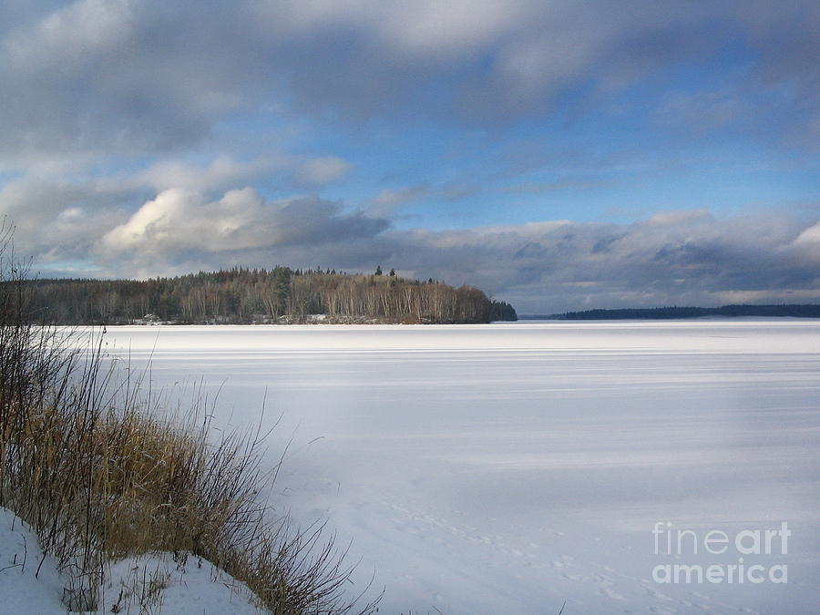 On Frozen Pond Photograph by Vivian Martin