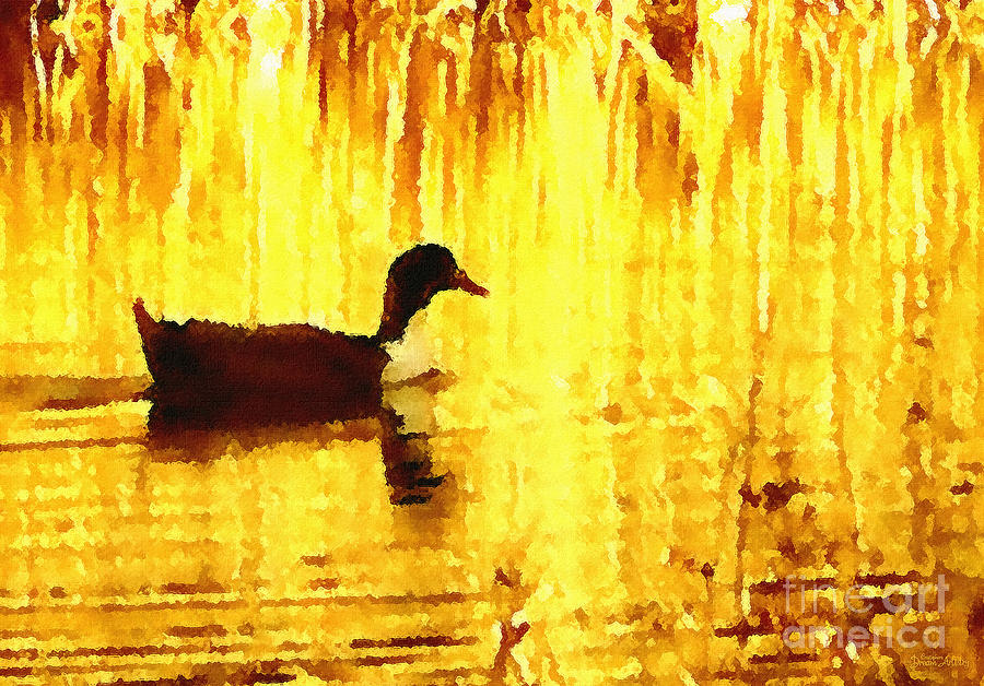 On Golden Pond Digital Art by Cristophers Dream Artistry