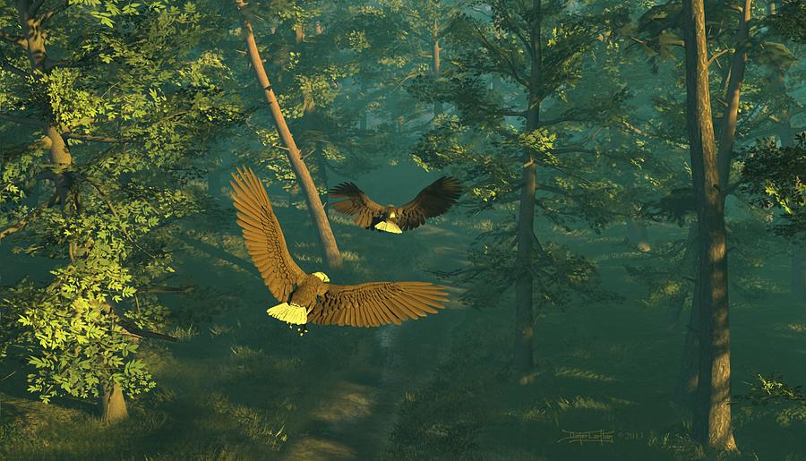 On Graceful Wings Part I Digital Art by Dieter Carlton