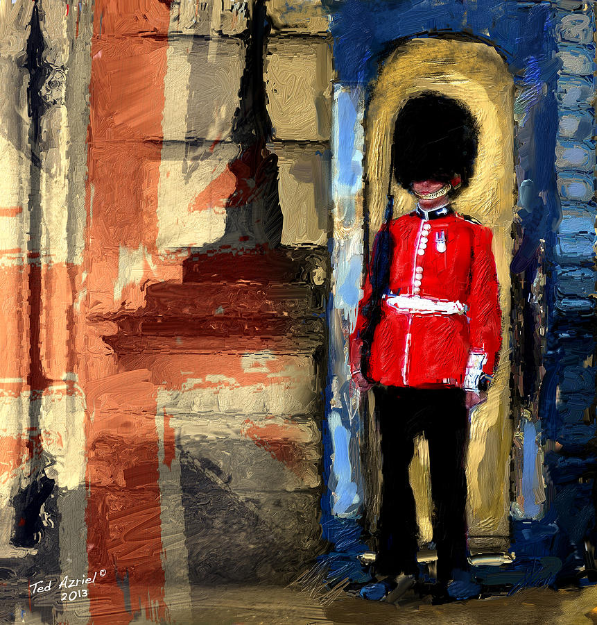 London Painting - On Guard For Thee by Ted Azriel