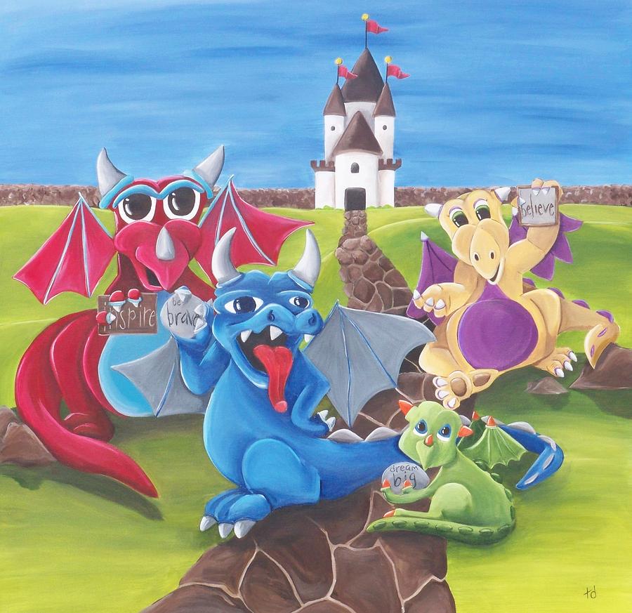 Castle Painting - On Guard by Tracie Davis