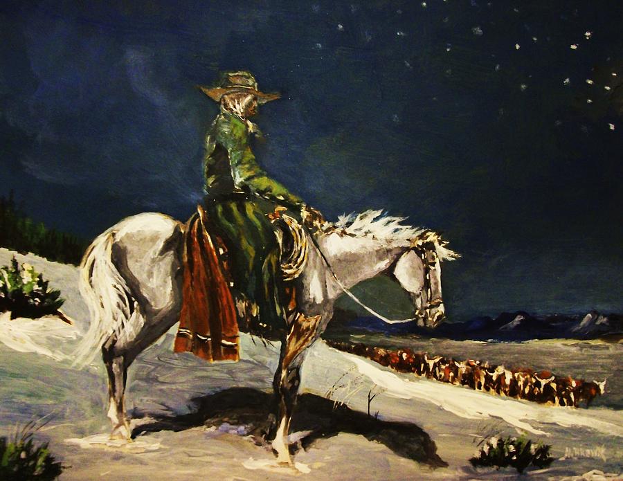 On Night Heard in Winter Painting by Al Brown