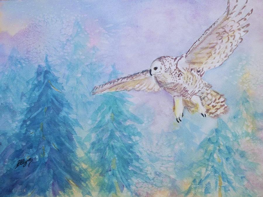 On Silent Wings Painting by Ellen Levinson