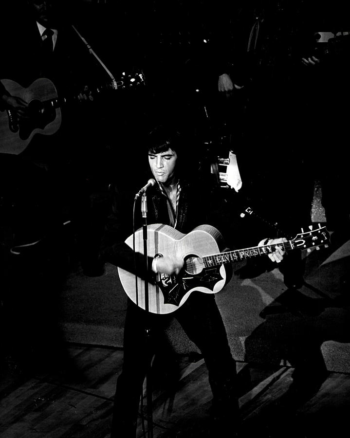 Elvis Presley Photograph - On Stage Elvis Presley Trills The Crowd by Retro Images Archive