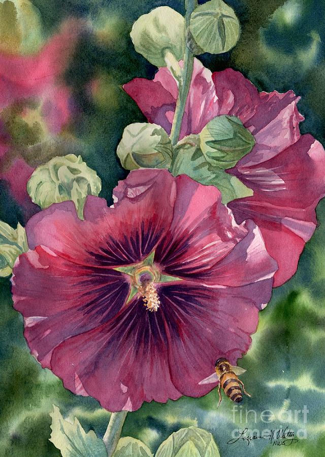 Flower Painting - On Target by Lorraine Watry