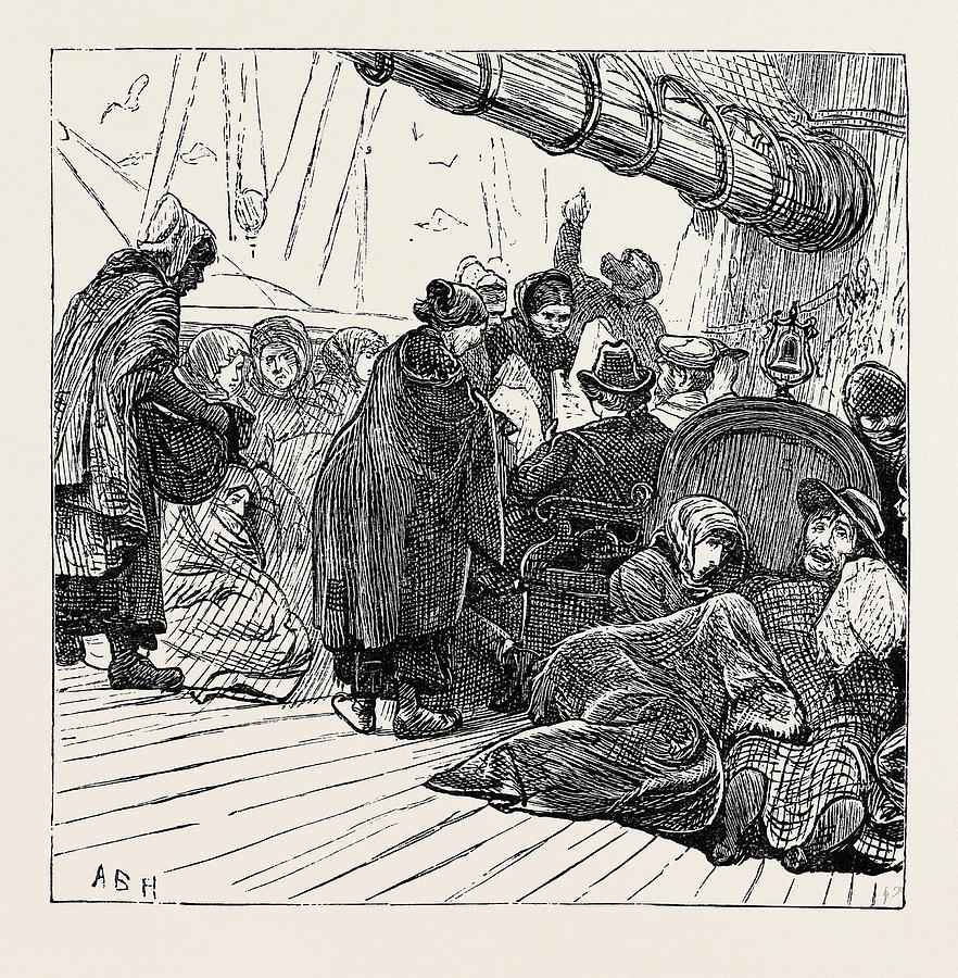 On The Atlantic Steamer Off Queenstown Drawing by English School | Fine ...