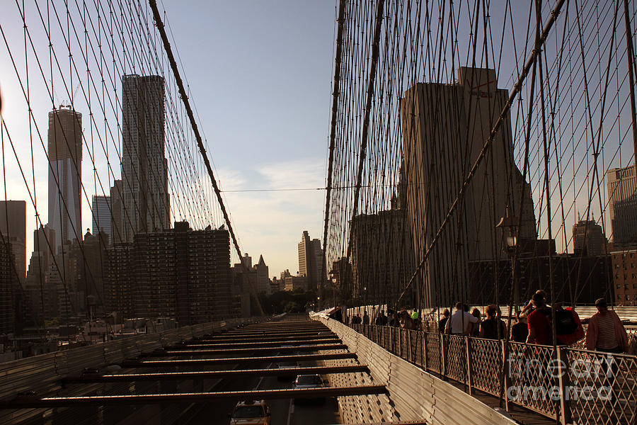 On the Brooklyn Bridge Photograph by Steven Spak