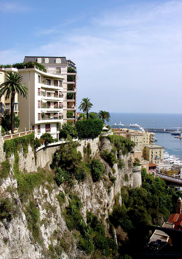 On the Cliff in Monaco Photograph by Julie Palencia