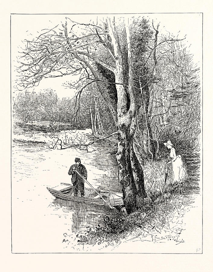On The Coquet, Brinkburn, Uk. The River Coquet Runs Drawing by English ...