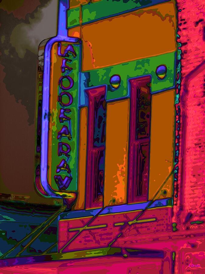 On the corner of color town Digital Art by Alec Drake