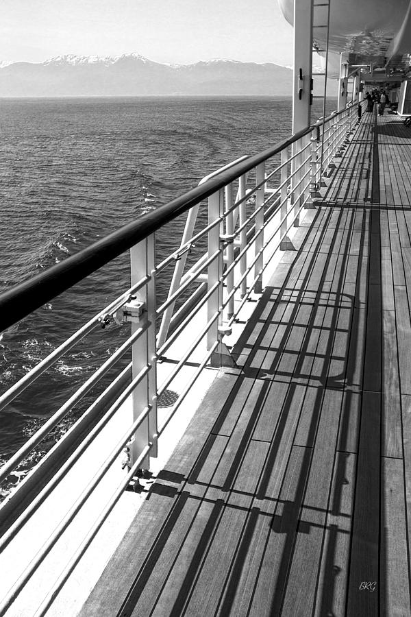 On The Cruise Ship Deck Black And White Photograph by Ben and Raisa Gertsberg