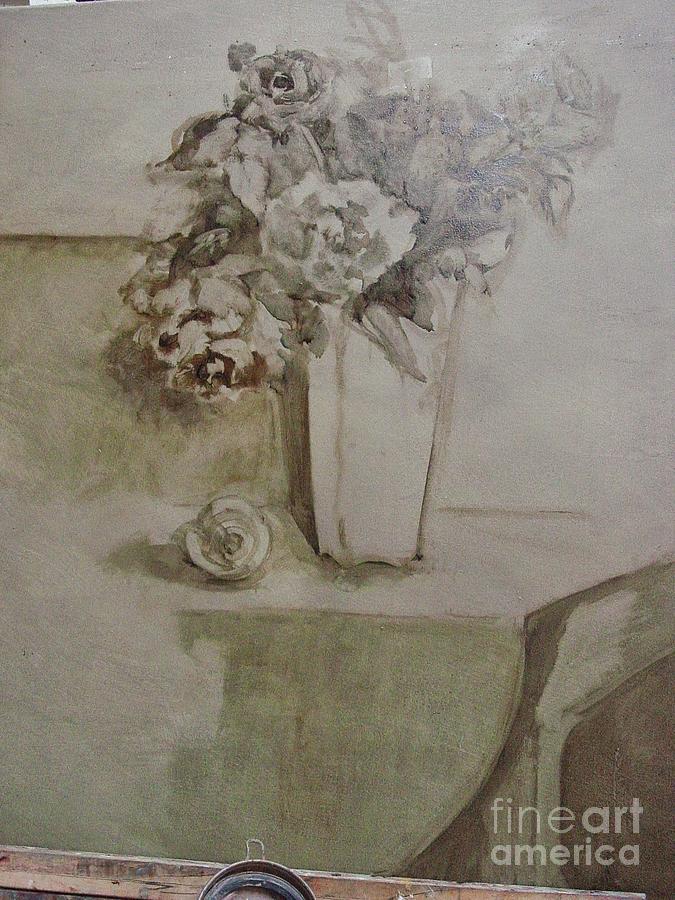Rose Painting - On The Easel by Kathleen Hoekstra