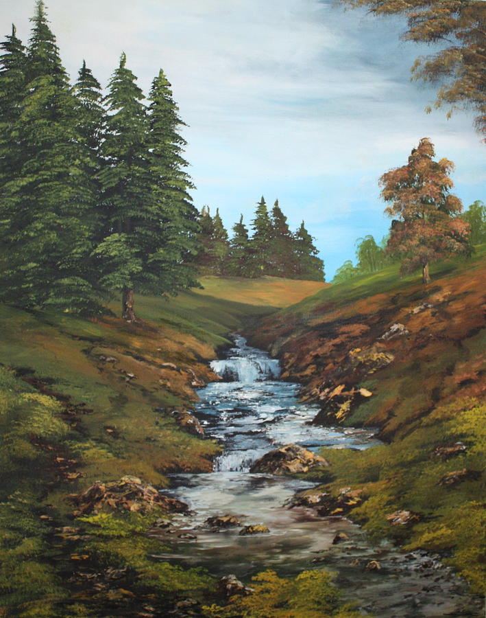 On the edge of the Forest Painting by Jean Walker