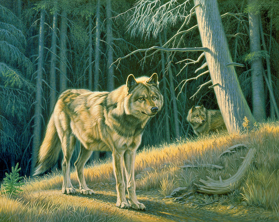 Wildlife Painting - On the Edge by Paul Krapf