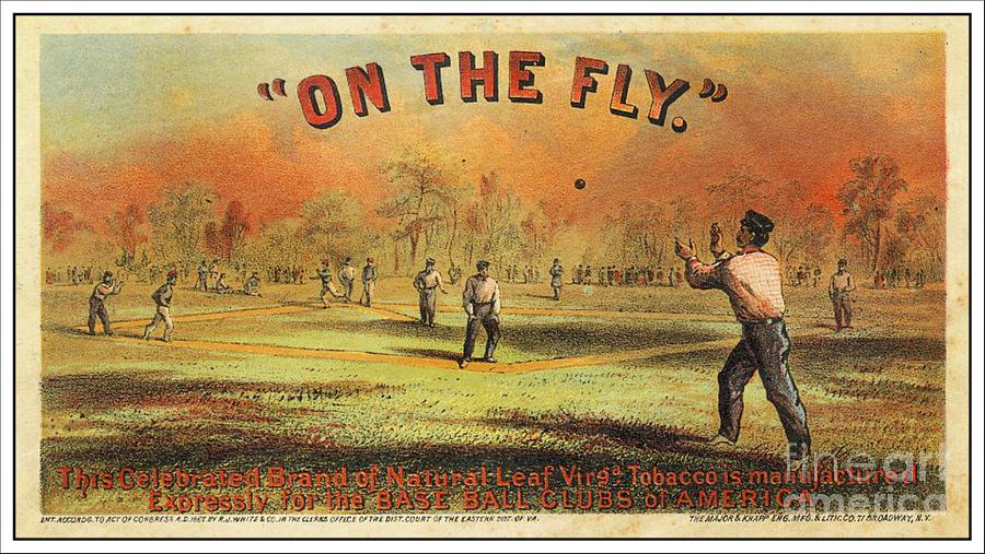 Baseball Photograph - On the Fly 1867 by Audreen Gieger