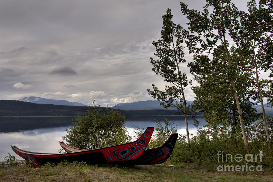 Boat Photograph - On the lake shore by Inge Riis McDonald