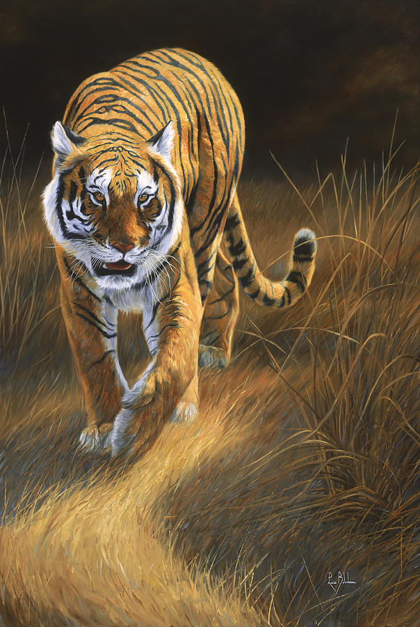 Tiger Painting - On The Move by Lucie Bilodeau