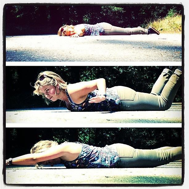 Plank Photograph - On The Pavement #weouthere #plank by Isabel Solomon