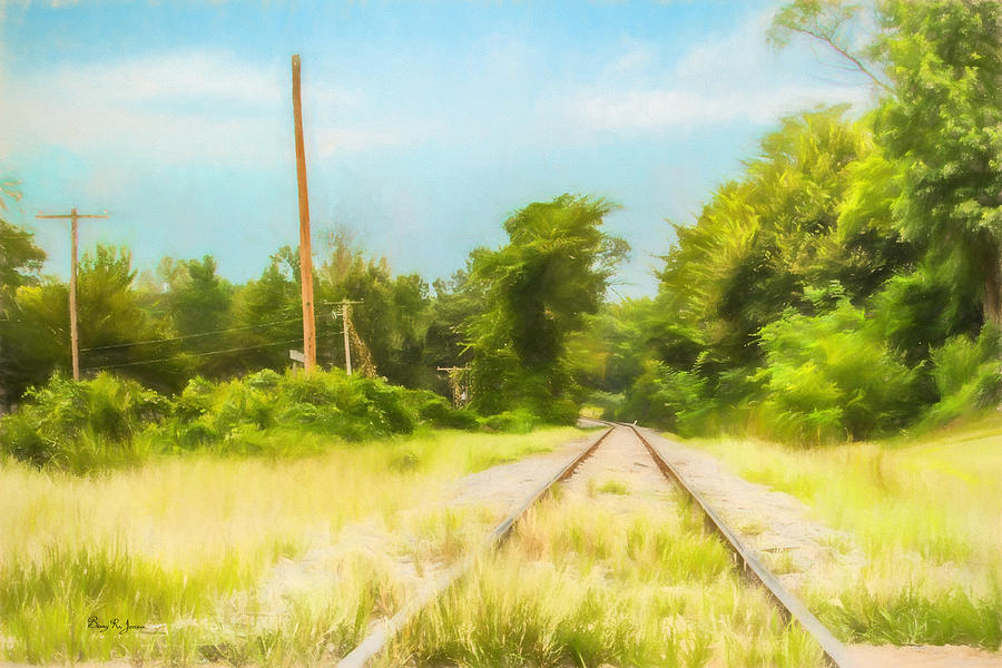 Tree Photograph - Railroad - Landscape - On The Rails by Barry Jones