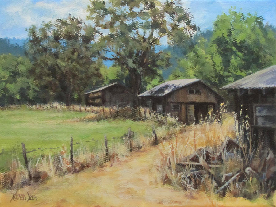 On the Ranch Painting by Karen Ilari