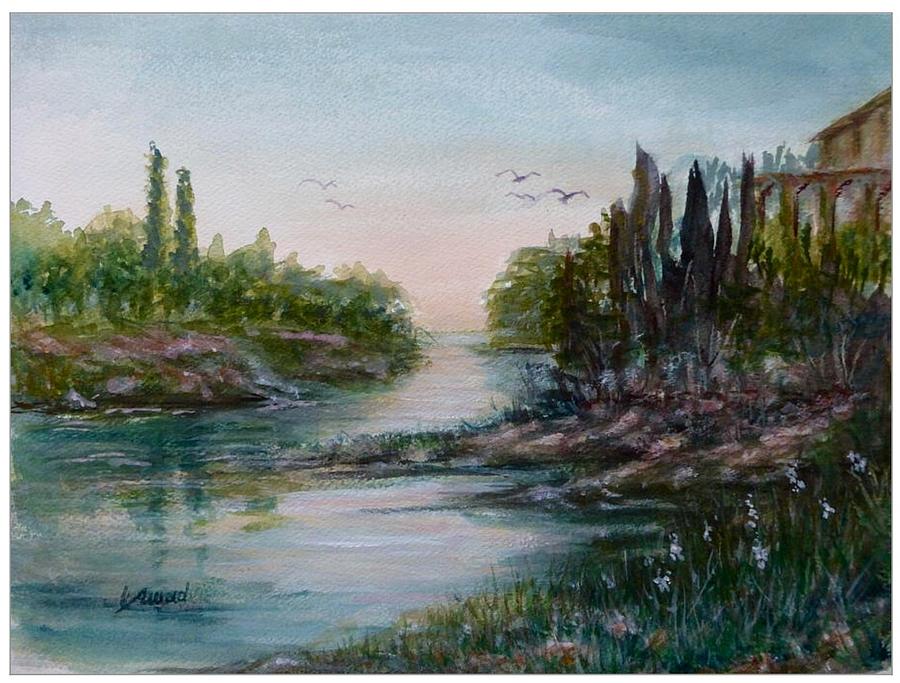 Hama #1 the river  Painting by Laila Awad Jamaleldin