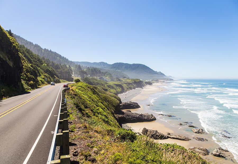 On the road along the stunning Pacific coast in Oregon, USA Photograph by @ Didier Marti