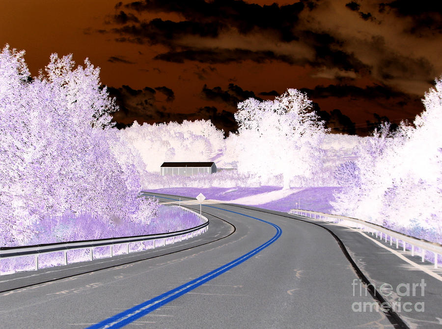On the road in Sodus New York Inverted Effect Photograph by Rose Santuci-Sofranko