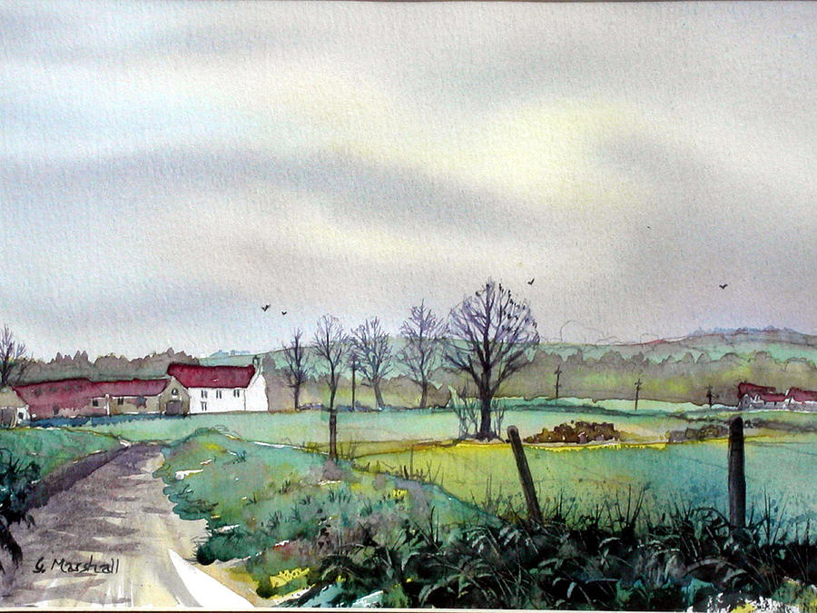 On the Road to Grassmoor Painting by Glenn Marshall