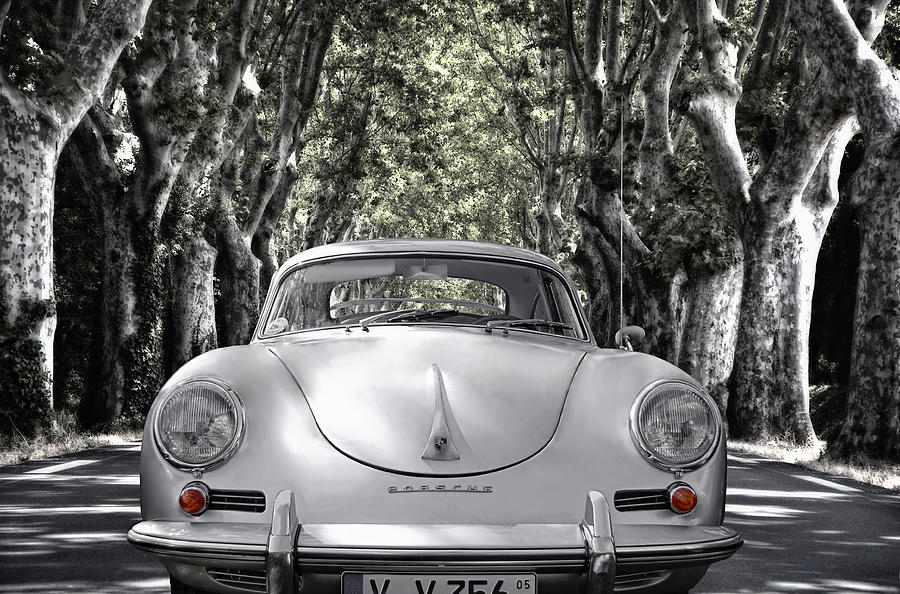 Tree Photograph - On The Road With A 356 by Joachim G Pinkawa