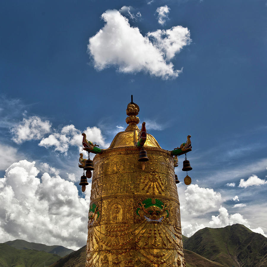On The Roof Of Jokhang Temple - Lhasa Photograph by Reinhard Goldmann