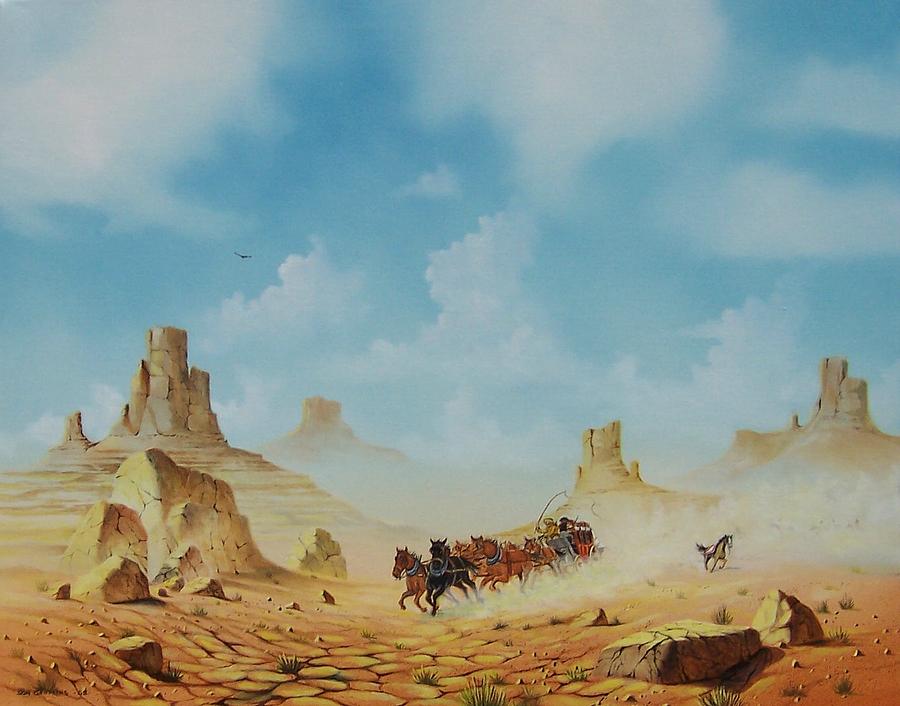 Horse Painting - On the Run by Don Griffiths