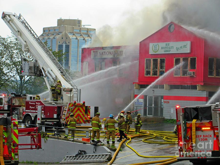 Firefighter Photograph - On the Scene of a Halifax Fire by John Malone