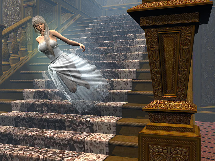 On the Stairs Digital Art by Michele Wilson