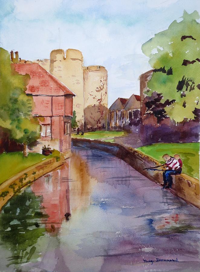 Landscape Painting - On the Stour River -Canterbury by Nancy Brennand