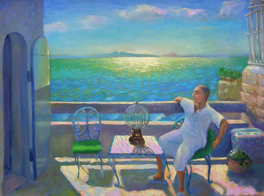 On the Terrace Painting by Alla Parsons