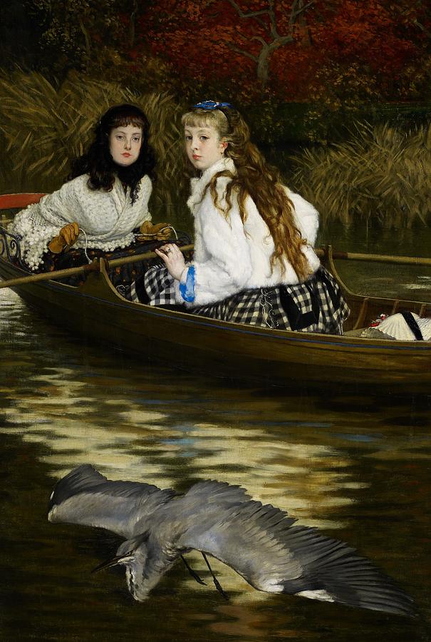 On the Thames     A Heron Painting by Tissot