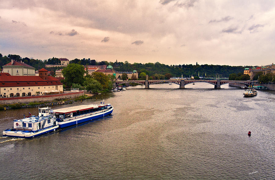 On the Vltava River, Prague Photograph by Madeline Ellis