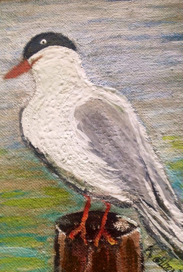 Avocet Painting - On the Watch by Kathleen Sullivan