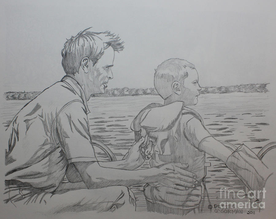 On the Water Drawing by Derek OGorman