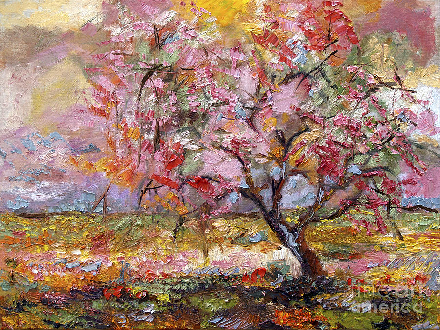 On The Way To Grandma There Is A Tree I Love Spring Painting by Ginette Callaway