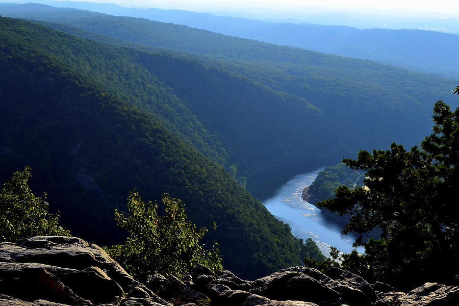 Delaware Water Gap Photograph - View From Top of Mt Tammany by James Chesnick